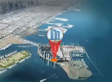 Danube Breez location map, Maritime City, Dubai